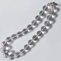 Each One The Bridget Necklace, clear quartz beads with sterling silver toggle clasp, 42cm length.