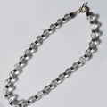 Each One clear quartz and red jasper necklace with sterling silver toggle clasp, approx. 50cm.